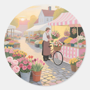 Adesivo Cena de Rua da Flor Ensolarada