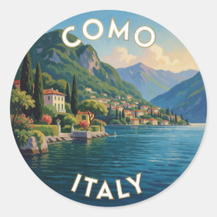Adesivo Cena de viagem alpina do Lago Como Itália