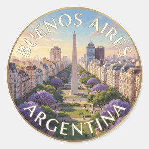 Adesivo Cena de viagem da cidade icônica de Buenos Aires A