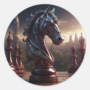 Adesivo Cena de Xadrez Fantasia - Cavalo