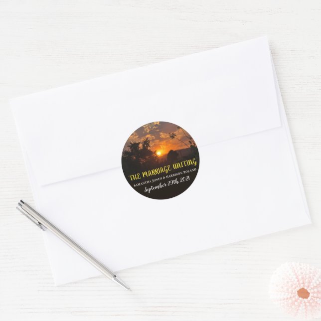 Adesivo Cena Sunset Noite, Casamento Russo (Envelope)