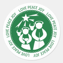 Cena Verde de Natividade Amor, Paz, Joy Natal