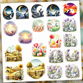 Adesivo Cenas Campestres de Páscoa