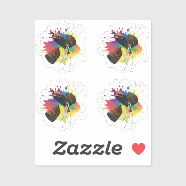 Adesivo Cendrawasih O Pássaro Do Paraíso Colorido (Folha)