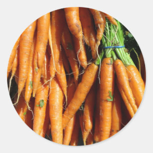 Adesivo Cenoura Laranja de Colheita Fresca da Fazenda à Me