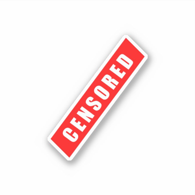 Adesivo Censored, funny design (Frente)