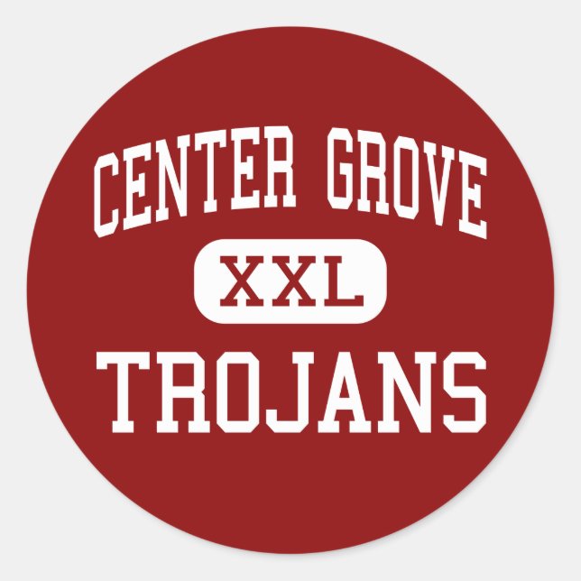 Adesivo Center Grove - Trojans - High - Greenwood Indiana (Frente)