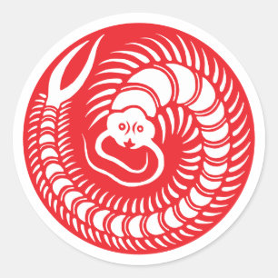 Adesivo Centopeia da Família Japonesa