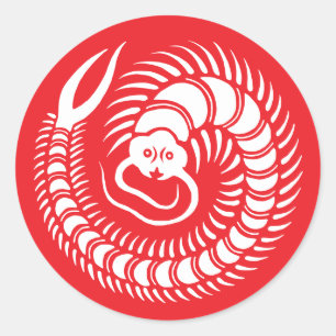 Adesivo Centopeia da Família Japonesa