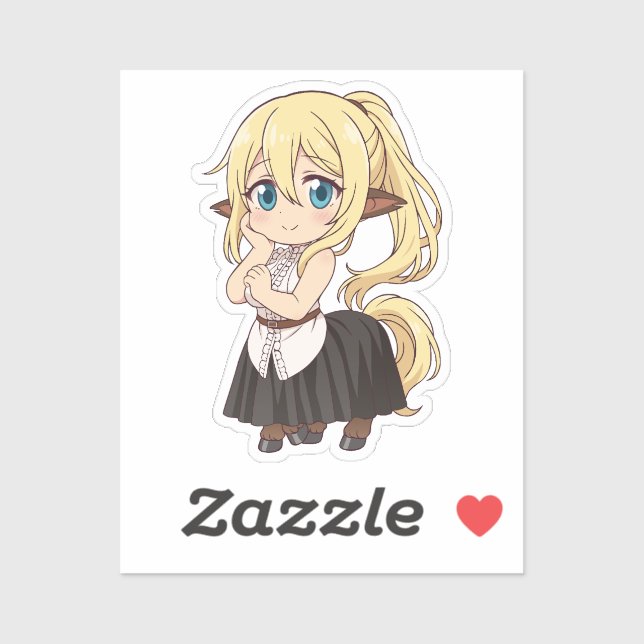 Adesivo Centorea Shianus Chibi Garota Monstro (Folha)