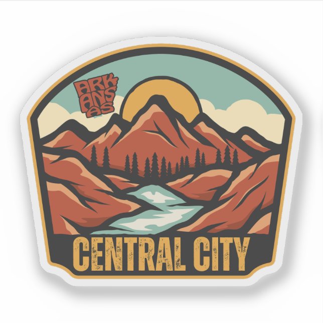 Adesivo Central City, Arkansas  (Frente)