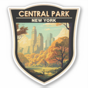 Adesivo Central Park New York Viagem Art Vintage