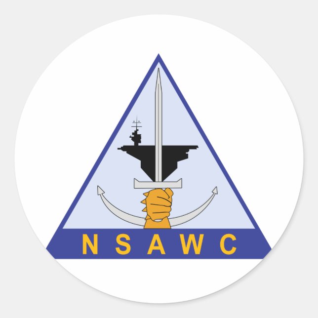 Adesivo Centro de Greve Naval e de Guerra Aérea (NSAWC) (Frente)