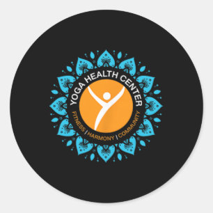 Adesivo Centro de Saúde Yoga Feliz Começa Aqui Design