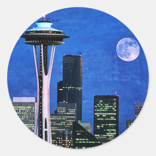 Adesivo Centro de Seattle Skyline