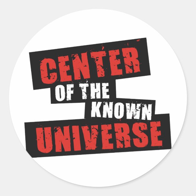 Adesivo Centro do Universo Conhecido (Frente)