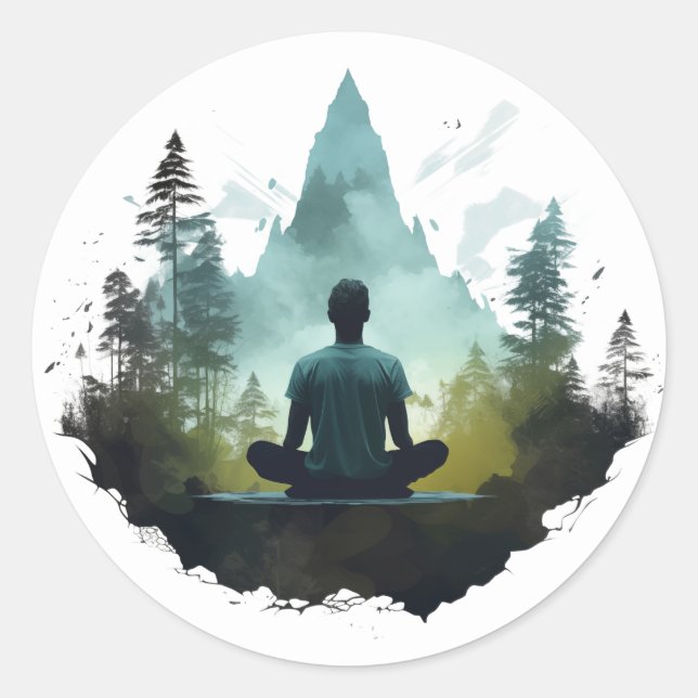 Adesivo Centro Interior | Meditação na Floresta (Frente)