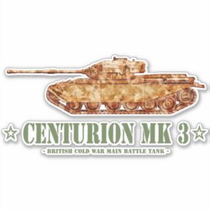 Adesivo Centurion MK 3 Tanque britânico MBT da Guerra Fria