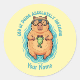Adesivo CEO Engraçado do Capivara que Não Faz Nada