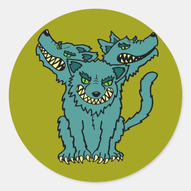 Adesivo Cerberus - Livro dos Monstros - Grécia antiga (Frente)