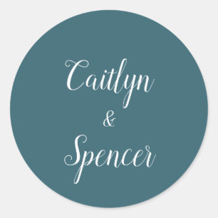 Adesivo Cerceta elegante e selos brancos do envelope do