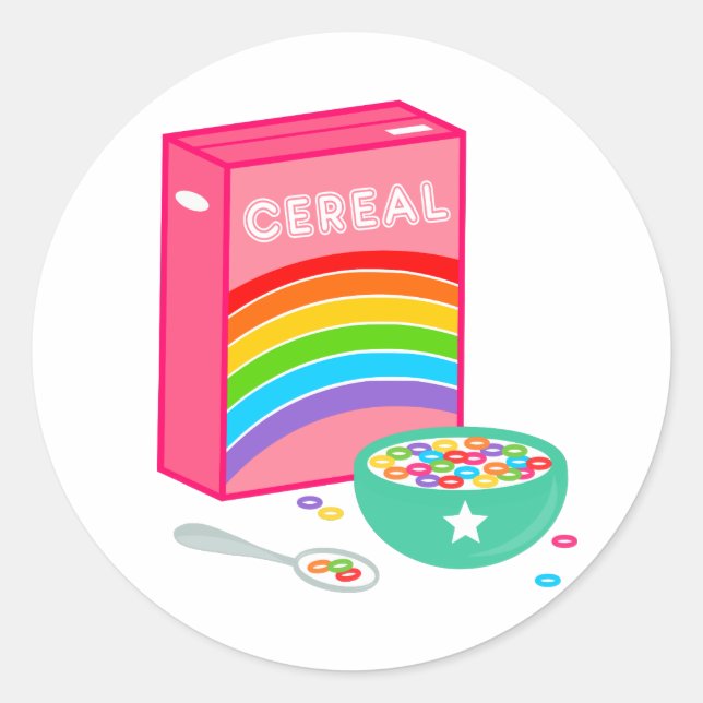 Adesivo Cereal Arco-Íris (Frente)