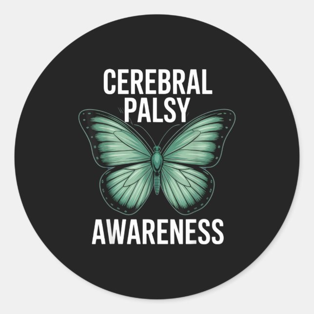 Adesivo Cerebral Palsy Awareness Butterfly Suprters And Ad (Frente)