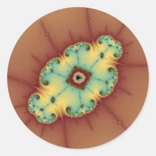 Adesivo Cérebro Quadrado - Fractal