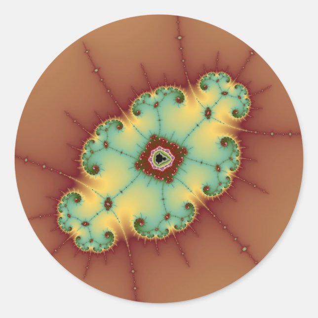 Adesivo Cérebro Quadrado - Fractal (Frente)