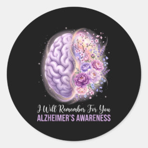Adesivo Cérebro roxo lembrará para alzheimer