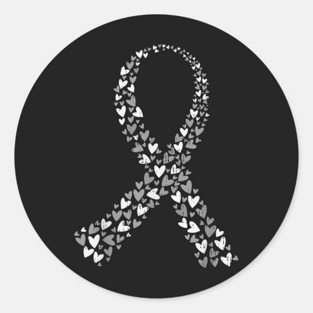 Adesivo Cérebro Tumor Sensibilização Cérebro Cancer Cinzas (Frente)