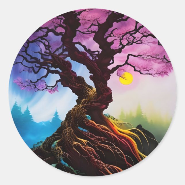 Adesivo Cereja floresce Árvore da vida (Frente)