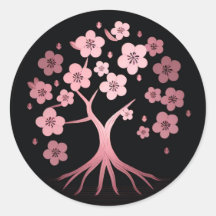 Cereja floresce, minimalismo, rosa, japonês