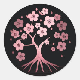 Adesivo Cereja floresce, minimalismo, rosa, japonês