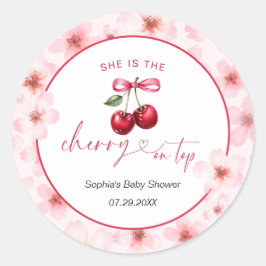 Adesivo Cereja no Topo Shower de Bebê Flor de Cerejeira