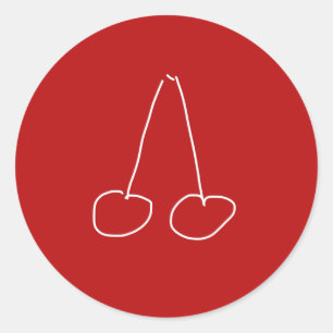 Adesivo Cereja simples e minimalista