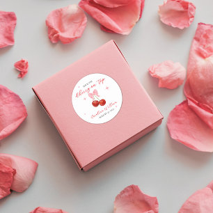 Adesivo Cereja única no Chá de fraldas superior