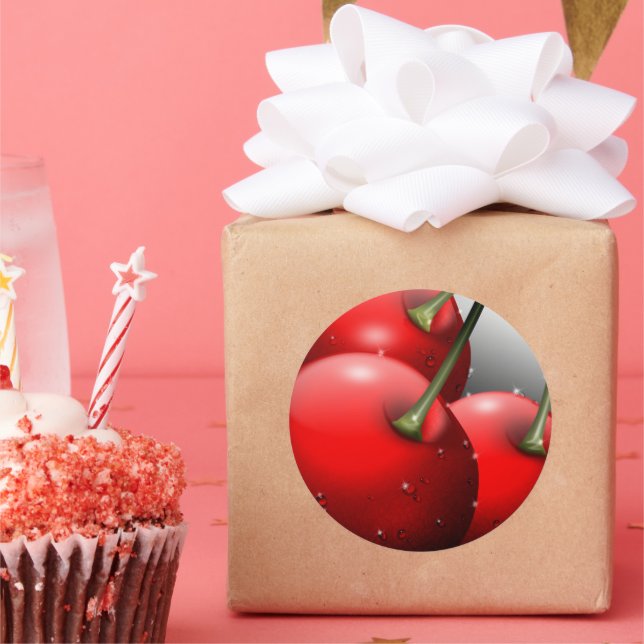 Adesivo Cerejas com gotas de areia (Festa)