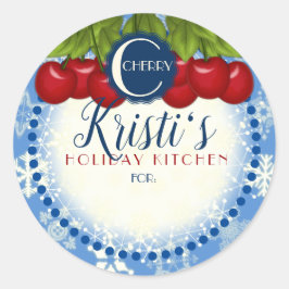 Adesivo Cerejas de cereja caseira de Natal