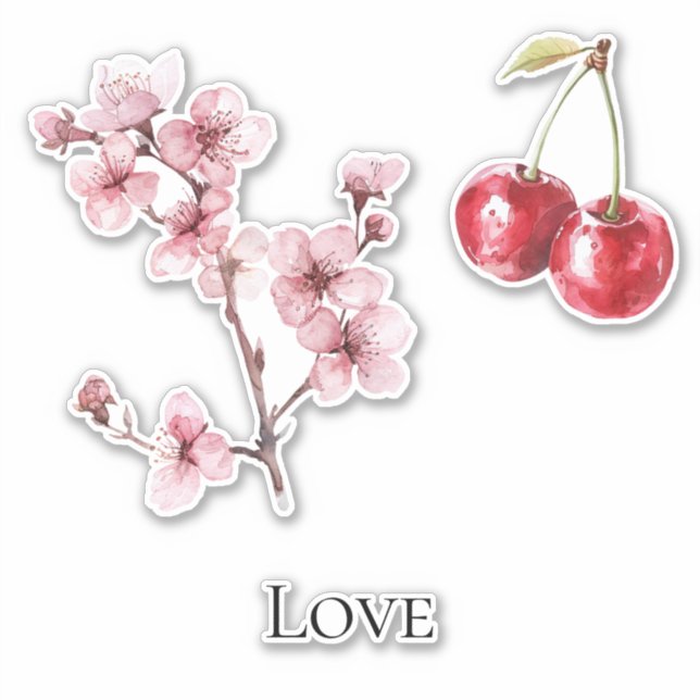 Adesivo Cerejeira Flores de Cerejeira Amor (Frente)