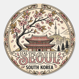 Adesivo Cerejeiras em flor em Seul Coreia do Sul