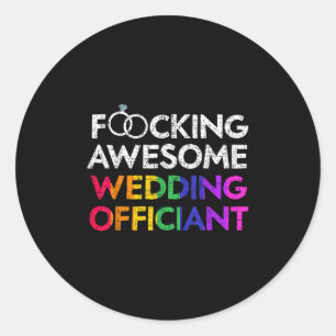 Adesivo Ceremon de Casamento Oficiente Tee Lgbt