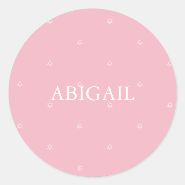 Adesivo Cerimônia de Menina Judaica Hebraica (Frente)