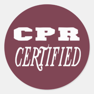 Adesivo certificação de RCP