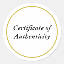 Adesivo Certificado de autenticidade