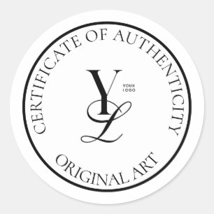 Adesivo Certificado de autenticidade do círculo de logotip