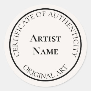 Adesivo Certificado de autenticidade personalizável