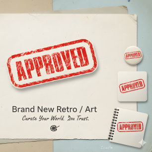 Adesivo Certificado de sucesso - Carimbo oficialmente apro