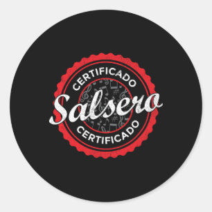 Adesivo Certificado Salsero Funny Salsa Dancing