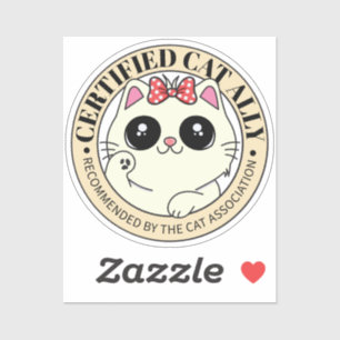 Adesivo Certified Cat Ally  